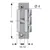 Lasioven yleissarana, lasi-seinä lasille 10-12mm, silver