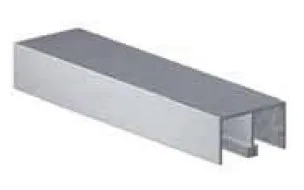 Ylä E-Ohjainkisko "Robust", luon.anod. 8-10mm lasille, Pit. 5000mm
