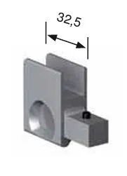 Lukkoadapteri "Robust" anod lasille 10-12,76mm, anod. alum.